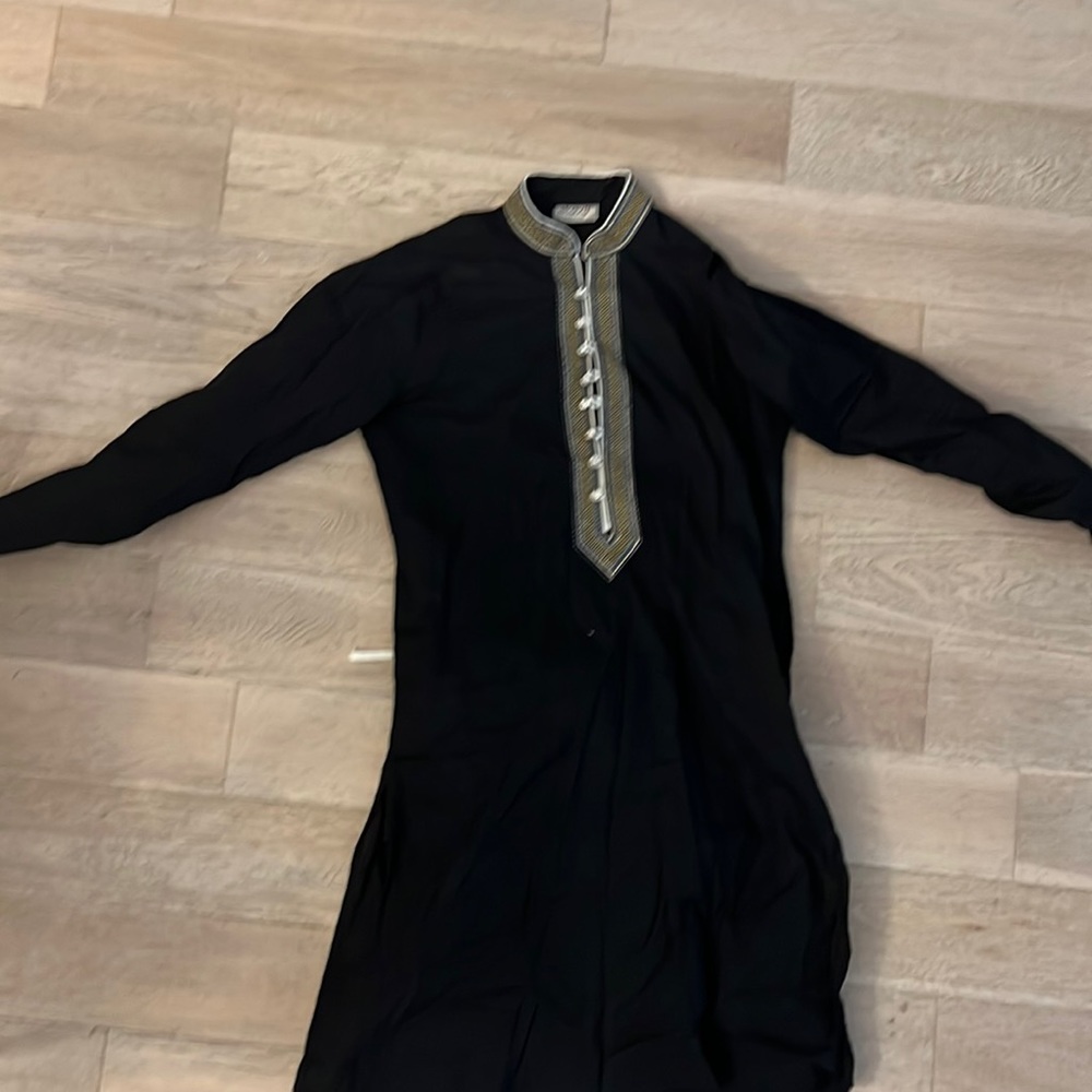 Skavij black Kurta with bottoms. Size small